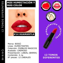 Kit Set 12 Labiales Bissu Humectantes Tonos Cafés/rojos