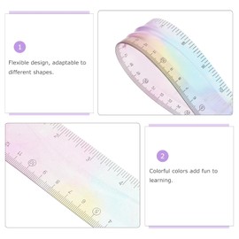 Juego de 4 Reglas Flexibles de Silicona de 15 y 30cm con Doble Escala y Resistencia Irrompible para Oficina y Dibujo Profesional