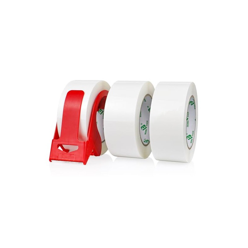 BOMEI PACK Cinta de embalaje con dispensador, 1.88 pulgadas x