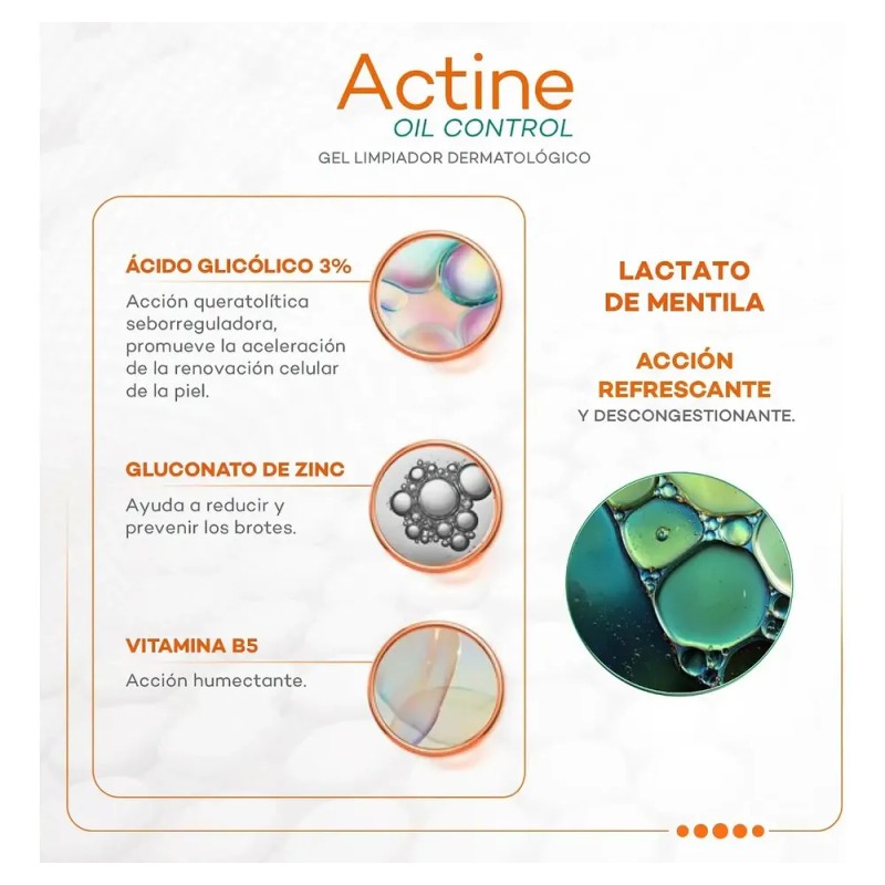 Gel Limpiador Darrow Actine Oil Control para Piel Grasa y
