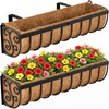 VOXOR Railing Planter Boxes, 24 Inch Window Boxes Planters, Balcony
