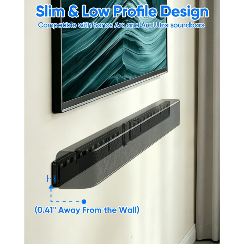 FORGING MOUNT Soundbar Wall Mount Compatible with Sonos Arc and