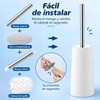 Cepillo de Inodoro 360° Acero Inoxidable con Mango Largo –