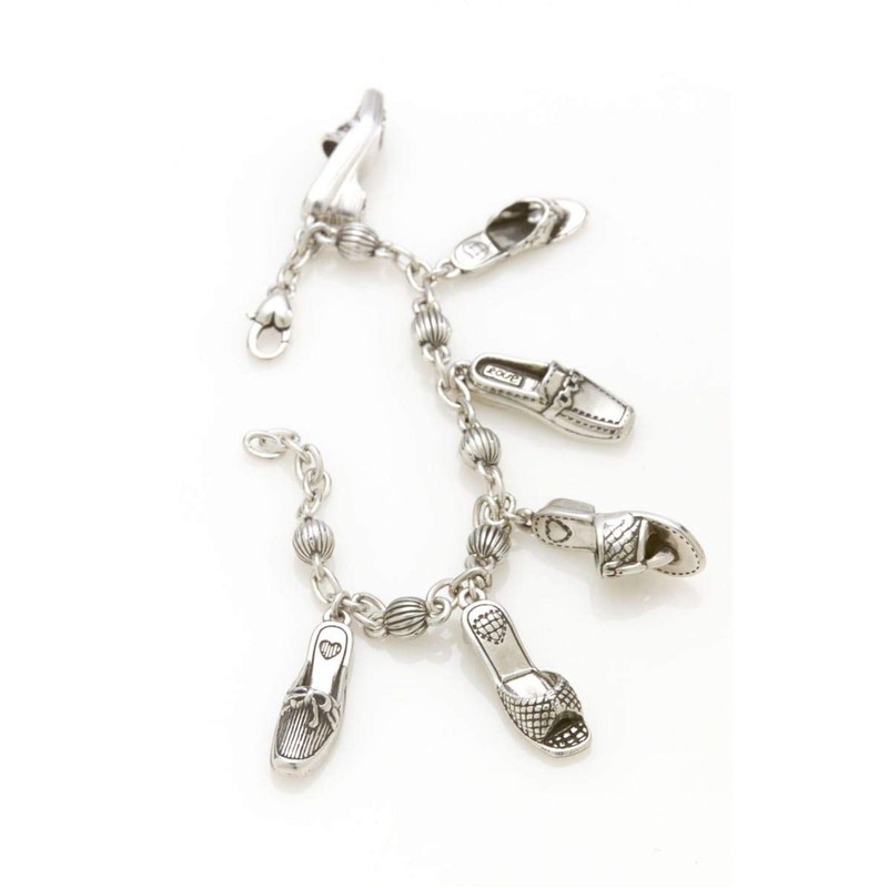Brighton Silver Sandal Shoe Charm Bracelet