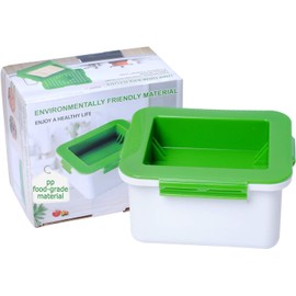 Poweka Tofu Press Kit with Water Collecting Tray Middle Strainer & Top Lid Homemade Tofu Press Drainer, Easily Remove Water from Tofu for More Delicious