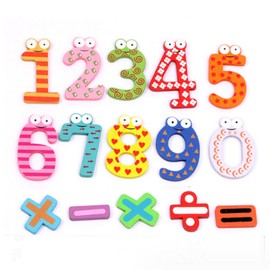 30 Pcs Wooden Magnets Fridge Numbers Large Cute Wood Fridge Magnets for Toddlers, Fridge Magnets, Magnetic Alphabet Letters Preschool Education Learning Spelling Toys for Kids