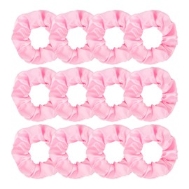 Jaciya 12 Packs Pink Hair Scrunchies Satin Scrunchy Elastic Band Hair Bobbles Scrunchies Hair Ties Ponytail Holder Hair Accessories for Women Girls