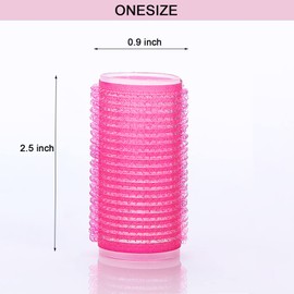 Hair Rollers, 12 Pack Salon Hair Dressing Curlers, Self Grip Hair Roller sets, Hair Curlers for Long Hair, DIY Curly Hairstyle, Colors May Vary, Small