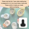 50 Pack Silicone Rubber Hole Plugs 2.7MM（0.1in）Rubber Plugs For Round