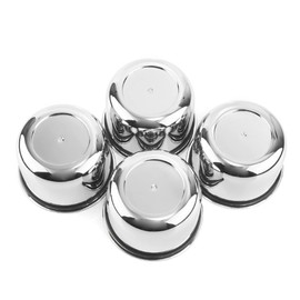 RhinoTuning 3.25inch Push-Thru Center Caps Compatible with Eagle ALLOYS 5x4.5 (5x114.3) 5x4.75 (5x120.7) Wheel Rim, ABS Plastic, Chrome Silver, 4 Pack