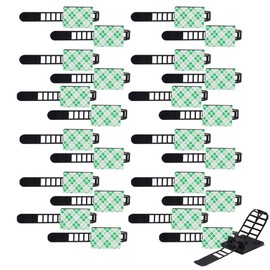 WELANGBN 25 Pieces Desk Wire Organizer Cable Ties Zip Ties Adhesive Cord Clips Cable Management Cord Keeper Desk Wire Management
