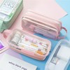 Clear Pencil Case for Exams, Large Capacity Transparent Mesh Exam