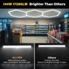 ALLYES LED Hexagon Garage Light, Honeycomb LED Ceiling Lights, 15360LM