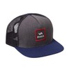RVCA Men's Standard Va All The Way Trucker, Heather Charcoal/Navy