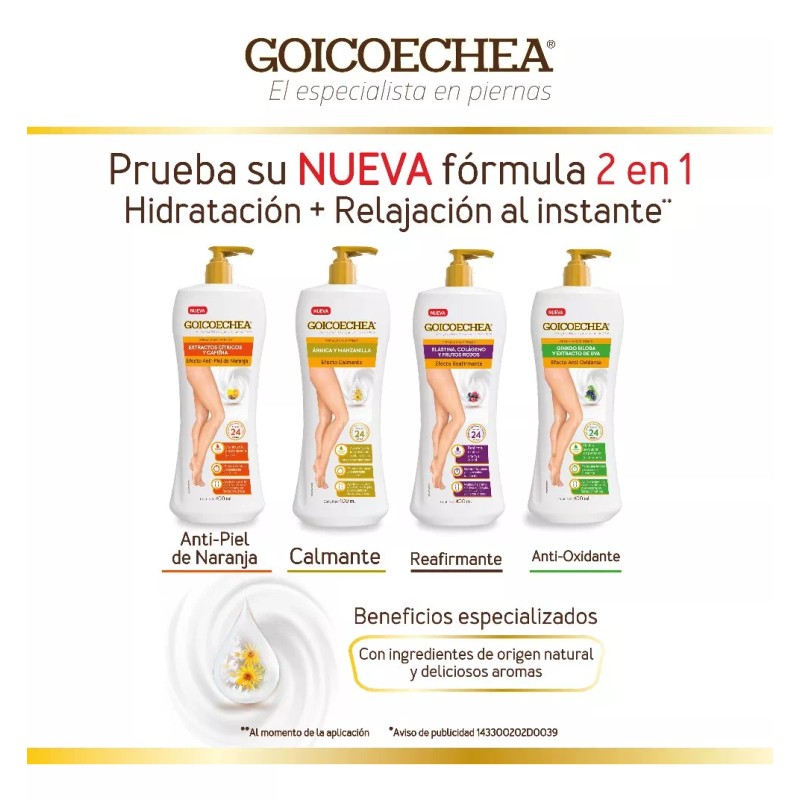 Goicoechea Crema Corporal Goicoechea Efecto Antíoxidante Ginkgo Biloba