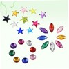TEHAUX 900pcs Mixed Acrylic Flatback Gems Five-Pointed Star Round Rhinestones