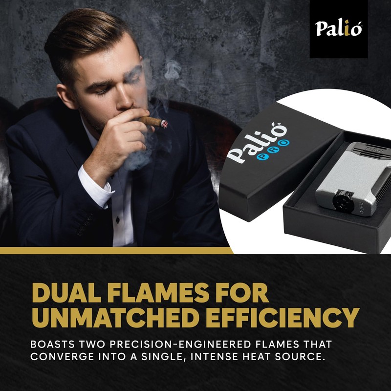 Palió Pro Line, Antares Doublejet Torch Lighter. Side Squeeze Ignition,
