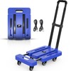 SPACEKEEPER Folding Hand Truck, 500 LB Capacity Luggage Cart, Portable