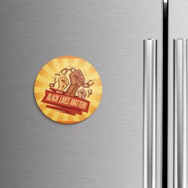 Unbranded Black Lives Matter Chain | 4'' X 4'' Round Decorative Magnet