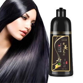 GURKOOYD Hair Dye Shampoo 3 in 1, Black Hair Shampoo, Instant Hair Color Shampoo for Gray Hair - Black Hair Dye & Champu Con Tinte Para Canas