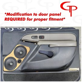 Silverado Tahoe Front Door Pod Baffles Flush 2x 6.5" + Tweeter Speaker Rings DIY