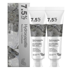 2 Pcs Hydroxyapatite Toothpaste 7.5,Hydroxyapatite Toothpaste UK,Nano Hydroxyapatite Care Toothpaste,Fluoride-Free Formula,Long-Lasting Fresh Breath,for Sensitive Teeth(120g)