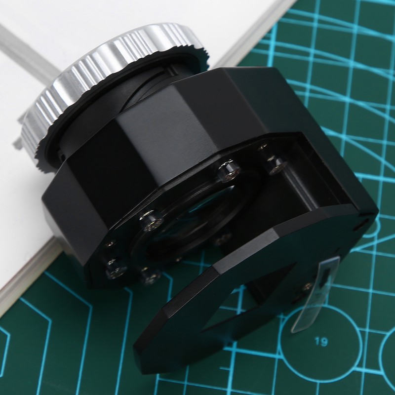30X Magnifier Optical Glass Lens Magnifier Scale Full Metal LED