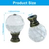 Seimneire Diamond Crystal Glass Lamp Finials, Clear Lamp Shade Top