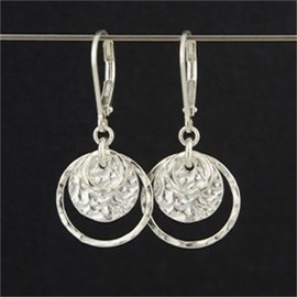 Chunky 14k Gold Plated Lever back Hoops for Woman, Textured Disc Dangle Earrings with Secure Closure, Hypoallergenic Beach and Vacation Jewelry, Trendy Statement Accessories.