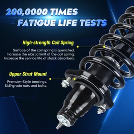 Rear Strut Shock Assembly w/Coil Spring for Honda CR-V 2002-2006 L4 2.4L Sport Utility, Replace 181380L 181380R, Left & Right, 2PCS