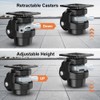 Trollastor Leveling Casters Heavy Duty with Ratchet Handle Design Total