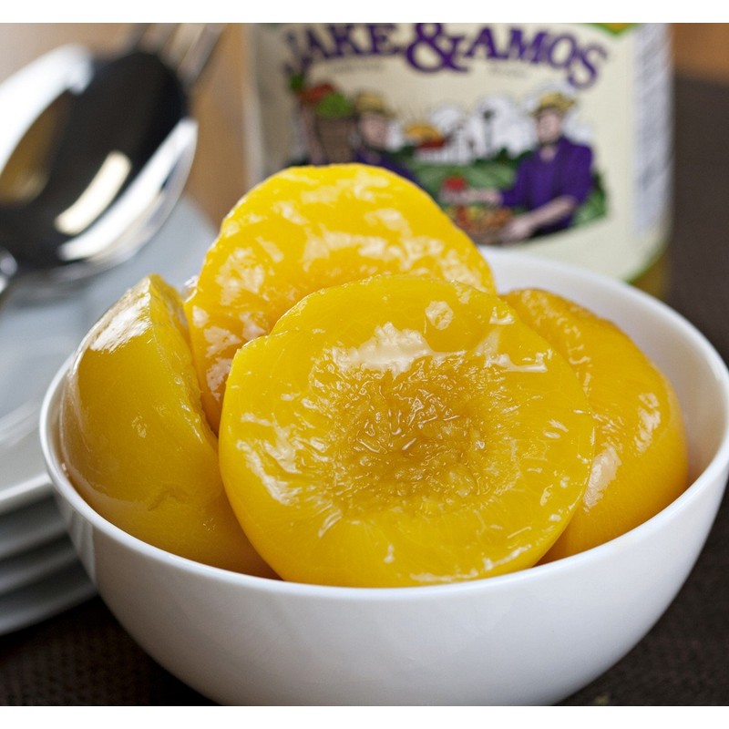 Jake & Amos Old-Fashioned Canned Peaches, 32 Oz. Jar (Pack