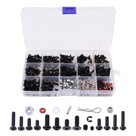 HAPPOW 500 Pieces RC Accessories, RC Screws Kit, RC Screw Set, RC Car Spare Parts, Universal RC Repair Tool Kit, for RC Cars Trucks Crawler in Scale 1/8, 1/10, 1/12 and 1/16