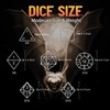 Metal DND Dice Set- Gothic RPG Bat Dice Set for