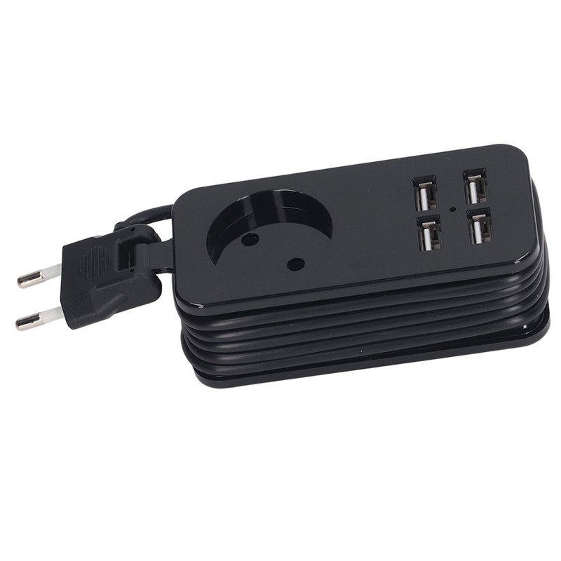 Power Strip 1200W 10A Fireproof Adapter with 4 USB Port