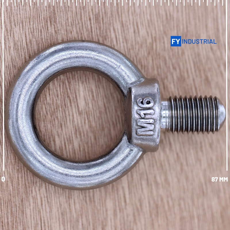 Stainless Steel Machinery Shoulder Lifting Eye Bolt (M16, 4 Items)