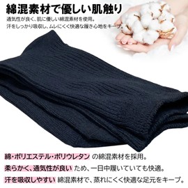 PUICK Navy Socks, Set of 6 Pairs, 9.1 - 9.8 inches (23 - 25 cm), Rib School Socks, Women's, Crew Length, Mid-Length, For Students, School, Plain, Cotton Blend, For School Entrance & Going to School (9.1 - 9.8 inches (23 - 25 cm), Navy Blue)