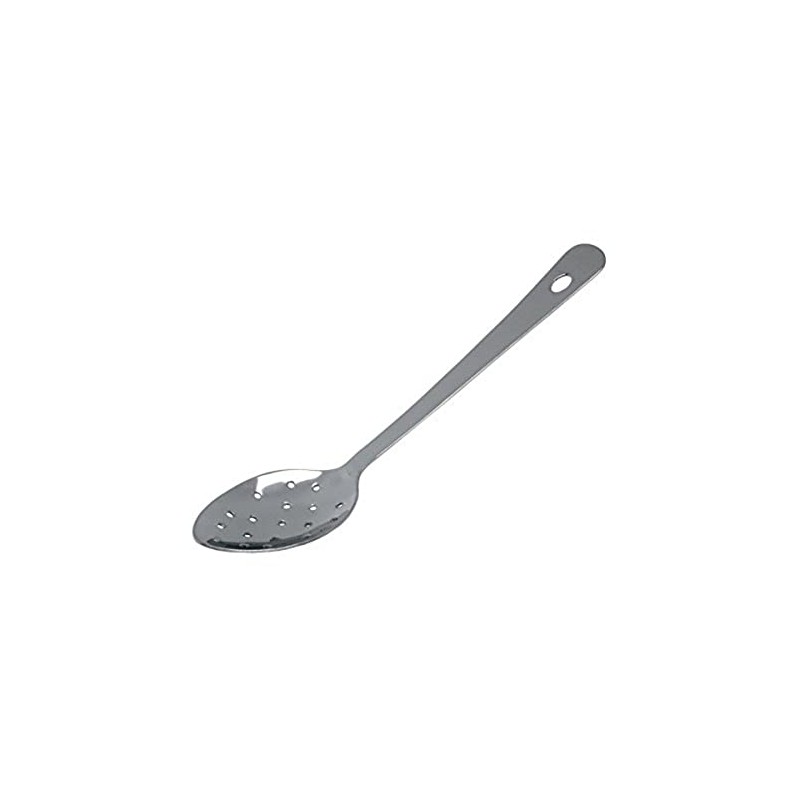 Genware NEV-300114 Spoon, Stainless Steel, Perforated 14"