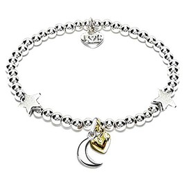 Rosey Rabbit - Love You To The Moon And Back Silver Plated Bracelet - Beautiful Gift For Her - Women's, Ladies, Girl's, Female Jewellery