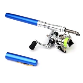 LIXADA Pen Fishing Rod Reel Combo Set Premium Mini Pocket Collapsible Fishing Pole Kit Telescopic Fishing Rod + Spinning Reel Combo Kit 1M / 1.4M / 1.6M / 1.8M / 2.1M