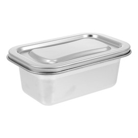 Hemoton Ice Cream Container Stainless Steel Ice Cream Storage Container Box for Freezer Reusable Round Storage Tubs for Ice Cream Dessert Food Storage Meal Prep
