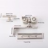 Tckenan Sliding Door Wheel, 4 Pack Stainless Steel & Plastic,