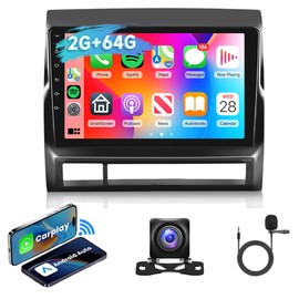 [2G+64G] Car Stereo for Toyota Tacoma 2005-2015 Android Head Unit, Wireless Carplay Android Auto Mirror Link, 10.1 Inch Touch Screen Car Radio GPS,Bluetooth, WiFi, FM RDS Radio,BT/SWC/EQ