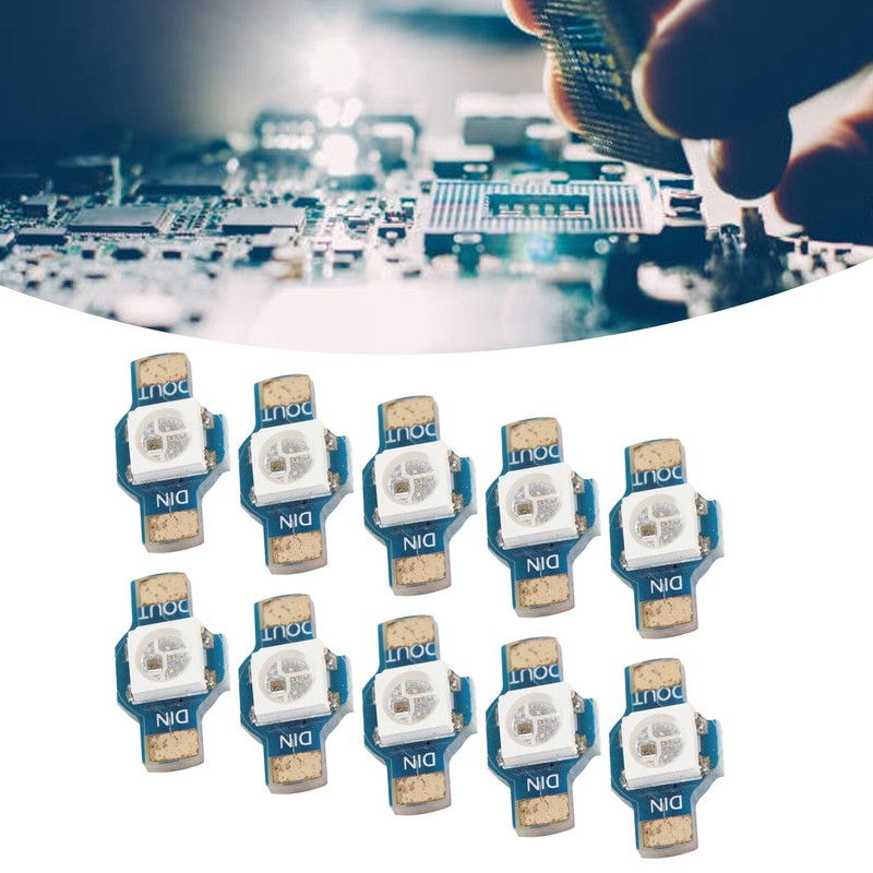 10Pcs WS2812 RGB LED Module High Brightness Energy Saving Lightweight