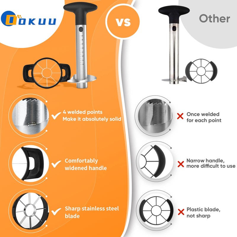 OOKUU Pineapple Corer Cutter, Stainless Steel Fruit Pineapple Peeler Slicer