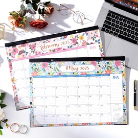 2025 Desk Calendar - 2025 Calendar from Jan. 2025 - Dec. 2025, Monthly Desk Calendar 2025, Calendar 12x17 with Corner Protector and Large Ruled Blocks