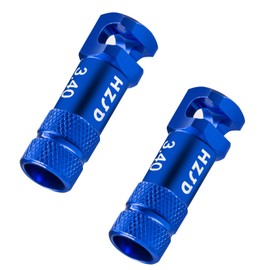HZJD Bike Presta Valve Caps, Blue, Integrated Core Spoke Removal Function(2 Pack)