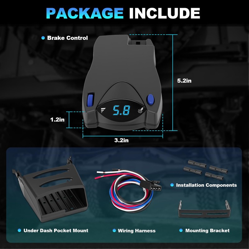 Electronic Brake Controller Compatible with Ford GM Chevy Dodge RAM