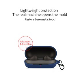 QWYJ for Sony WF-C700N Case Carcasa Protectora de Silicona, para Sony WF-C700N Funda con Mosquetón Llavero Anti-perdida (Negro)