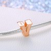 Rose Gold Letter Charms Solid Sterling Silver Initial A-Z Alphabet